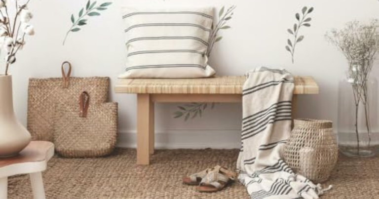 peel and stick wall decals with country leaves design